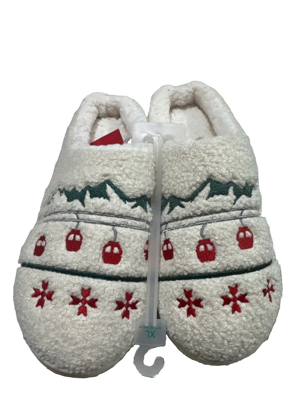 Wondershop Slipper's Adult Ski Ivory XL Men's 9/10, Woman's 11/12 Hard